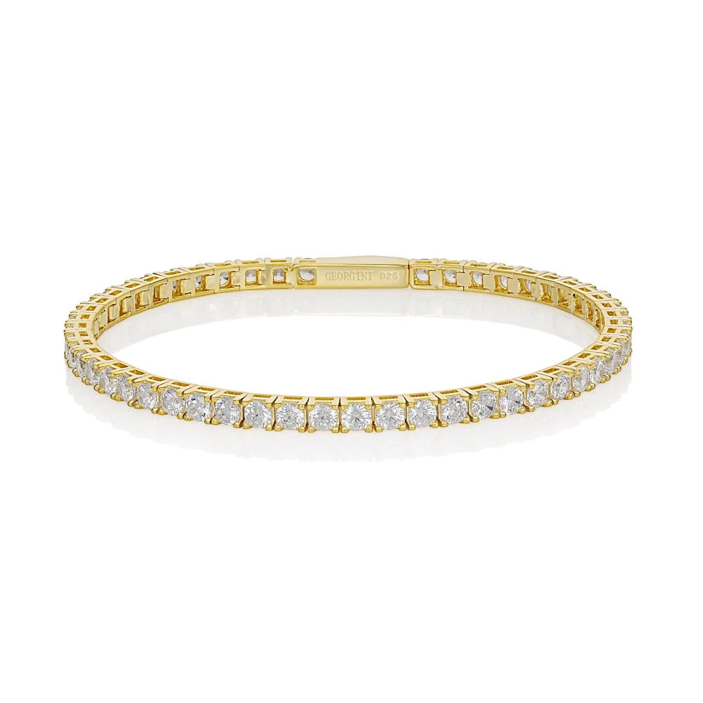 GEORGINI SELENA 3MM TENNIS BRACELET GOLD