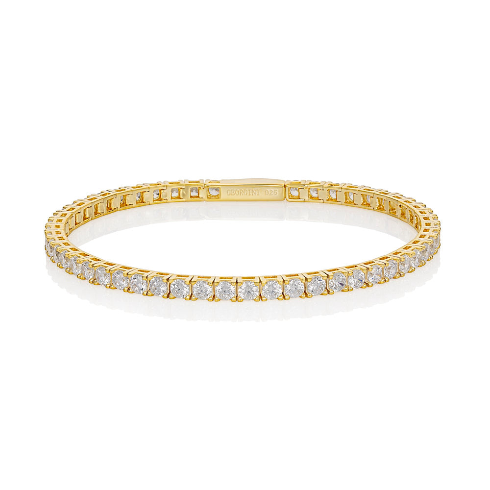 GEORGINI SELENA 3MM TENNIS BRACELET GOLD