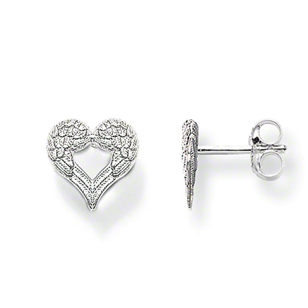 THOMAS SABO Ear Studs Winged Heart Silver