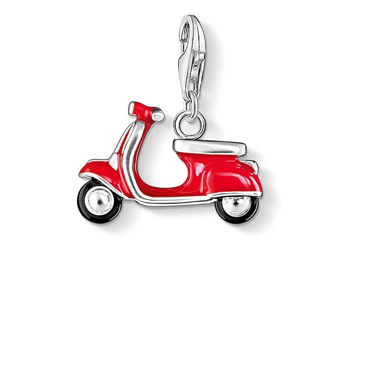 Thomas Sabo "Red Scooter" Charm Sterling Silver Red Enamel
