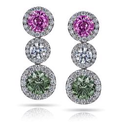 Jv Round Platinum Earrings