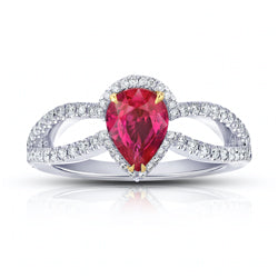 Jv Pear Platinum Rings