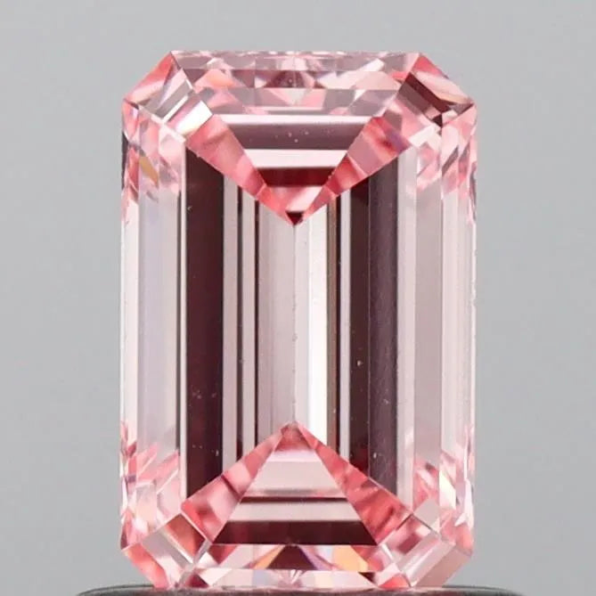 0.75ct Emerald Lab Grown Diamond (Colour Fancy Intense Pink, Clarity VS1, IGI Certified)