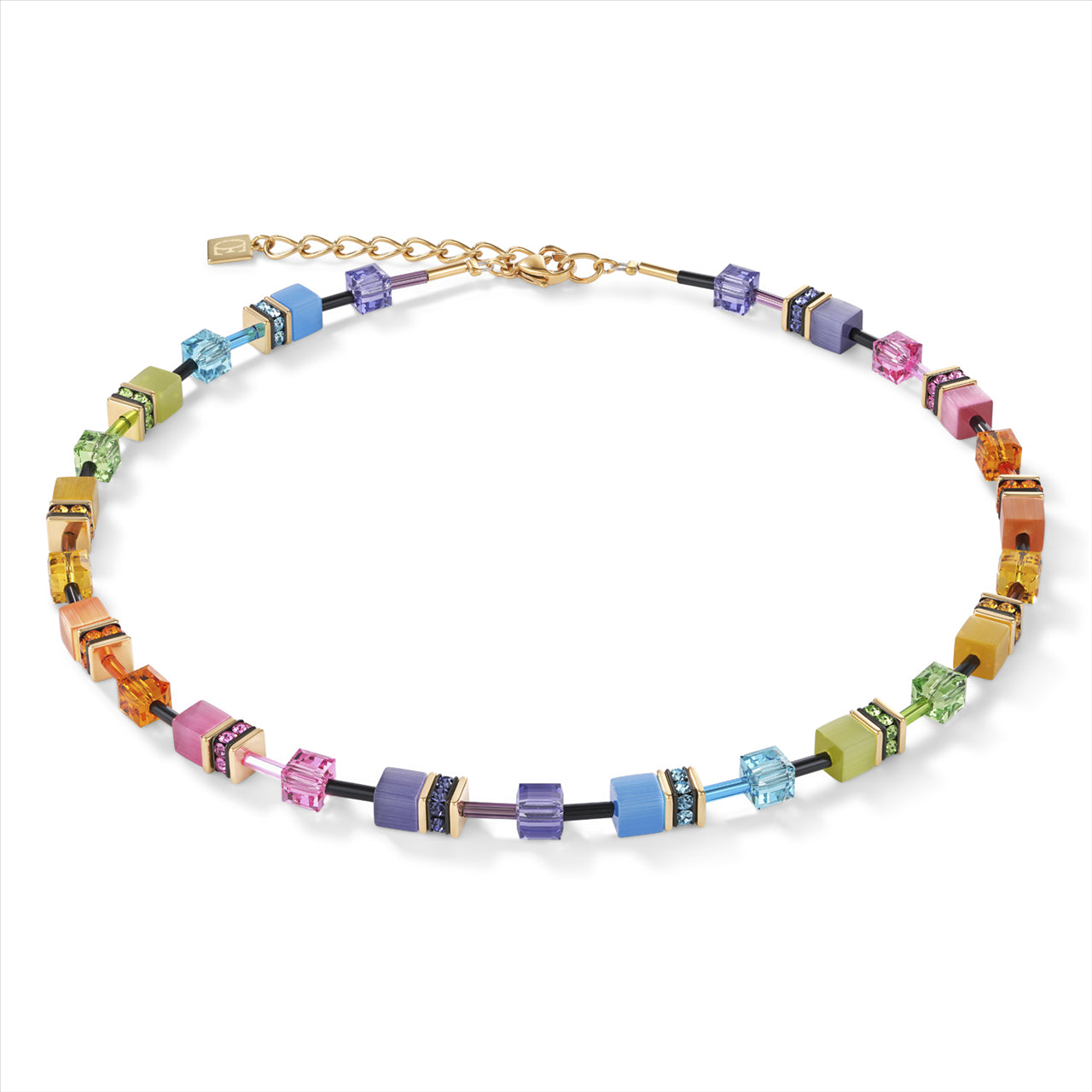 Geo Cube Fresh Rainbow Necklace