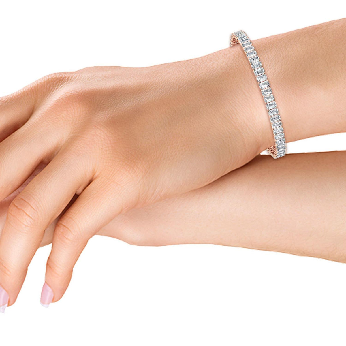 Lab Grown Diamond BRACELET 8.29 ctw BR11430RDT-0.15CT-7IN