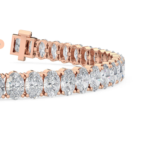 13 ct. tw. Oval Cut Lab Grown Diamond Bracelet BR20034OV-32PT