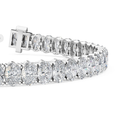 13 ct. tw. Oval Cut Lab Grown Diamond Bracelet BR20034OV-32PT