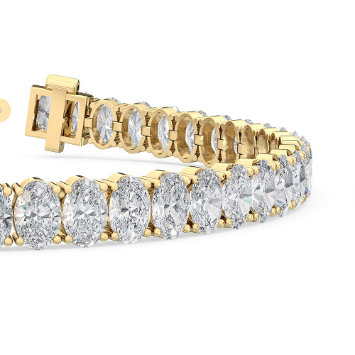 13 ct. tw. Oval Cut Lab Grown Diamond Bracelet BR20034OV-32PT