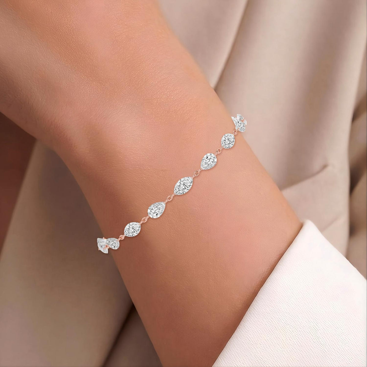 Lab Grown Diamond BRACELET 7.72 ctw BR20630PEMQ-8-7IN