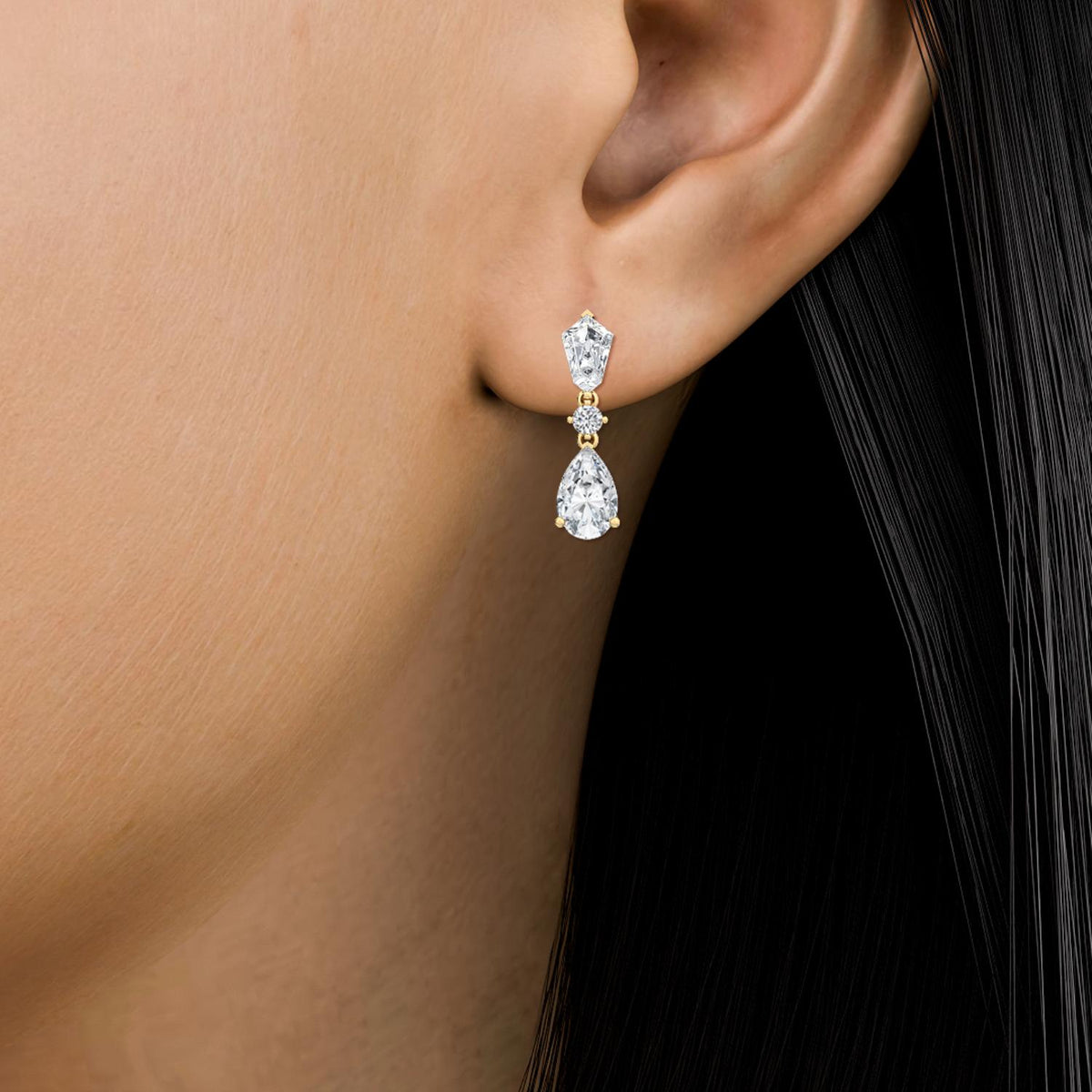 Lab Grown Diamond EARRINGS 3.16 ctw E31897-3.20CT