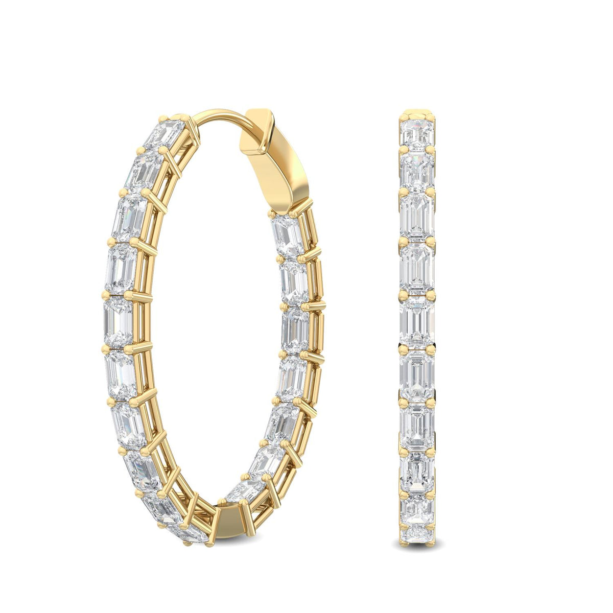 Lab Grown Diamond EARRINGS 3.74 ctw E32113EM-3.75CT