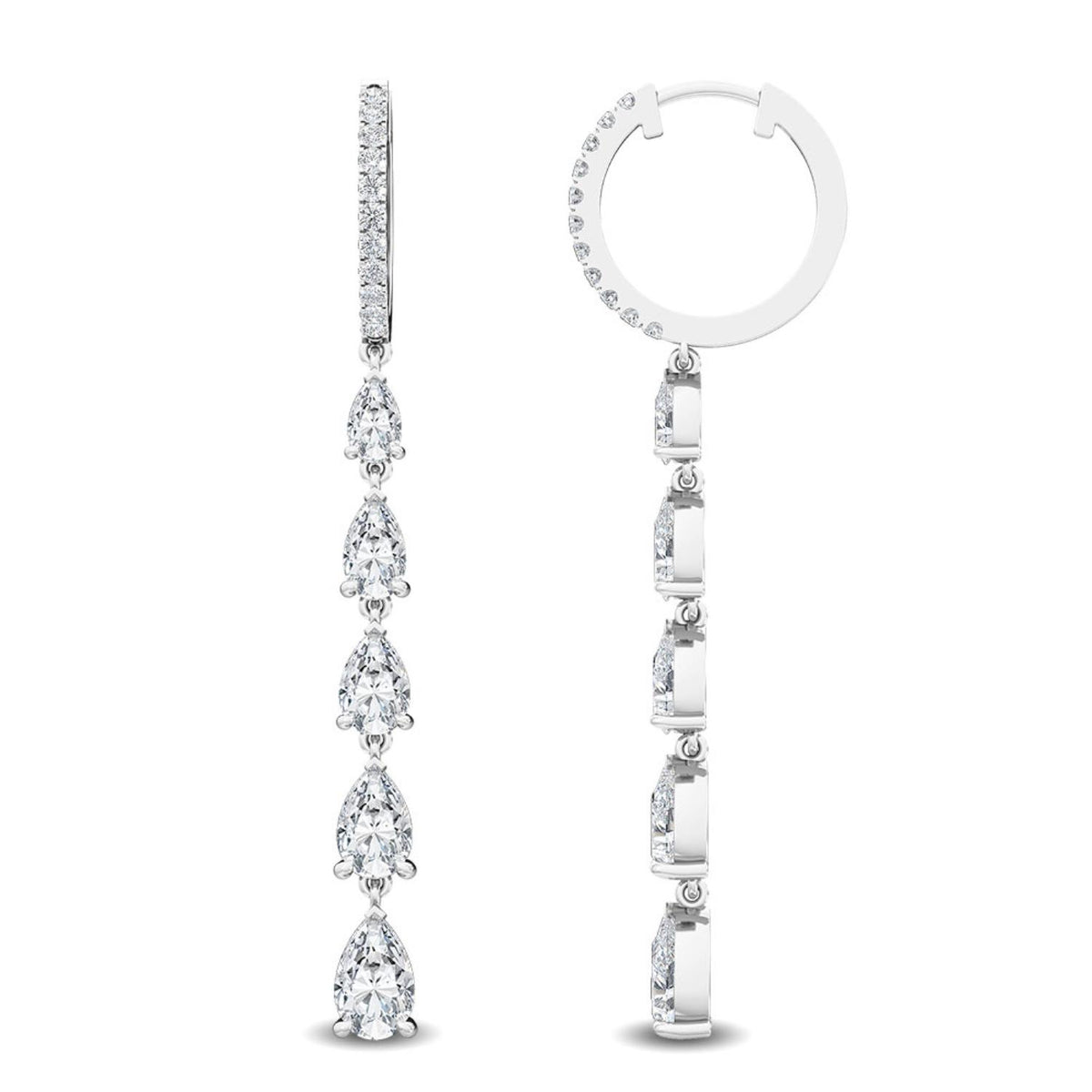 Lab Grown Diamond EARRINGS 3.74 ctw E32116-4