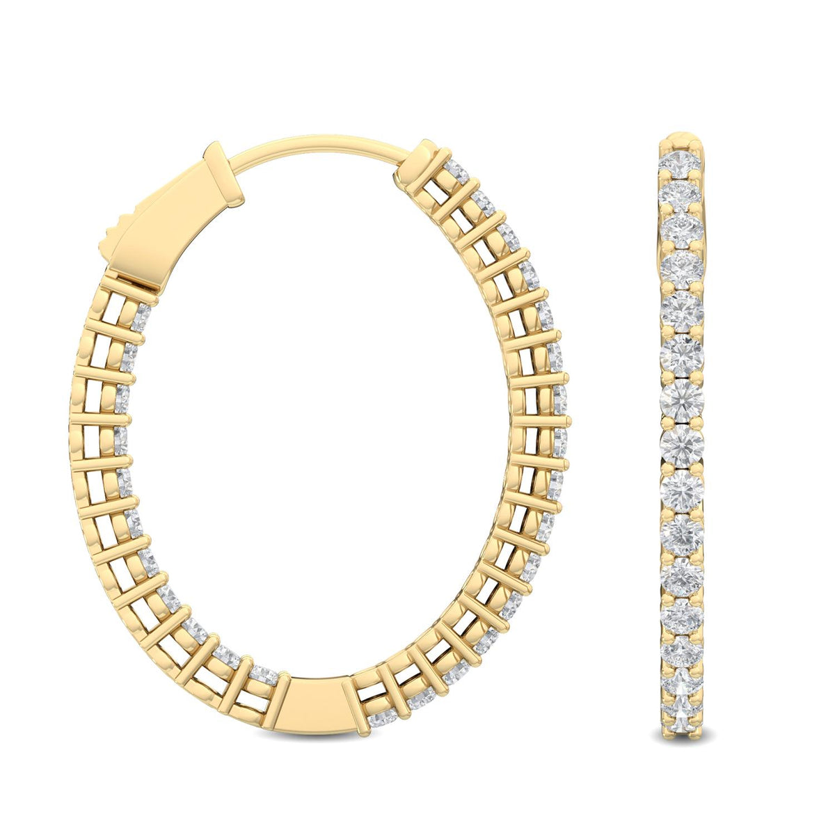 Lab Grown Diamond EARRINGS 3.81 ctw E32154-3.83CT