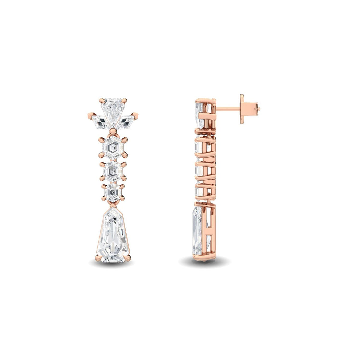 Lab Grown Diamond EARRINGS 3.78 ctw E32186-3.75CT