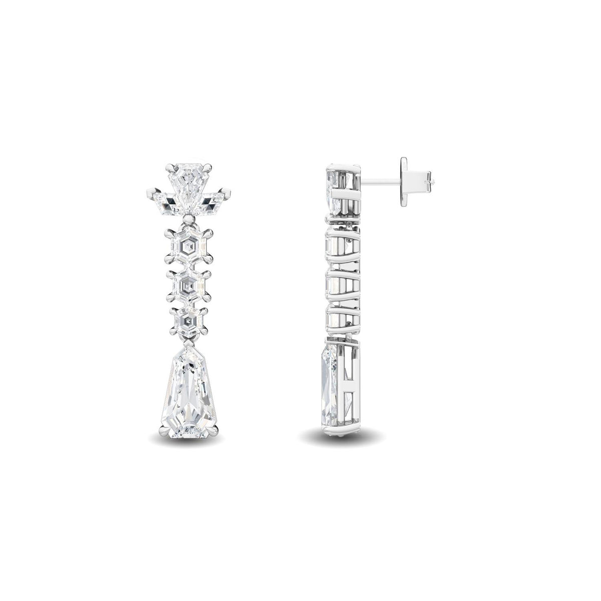 Lab Grown Diamond EARRINGS 3.78 ctw E32186-3.75CT