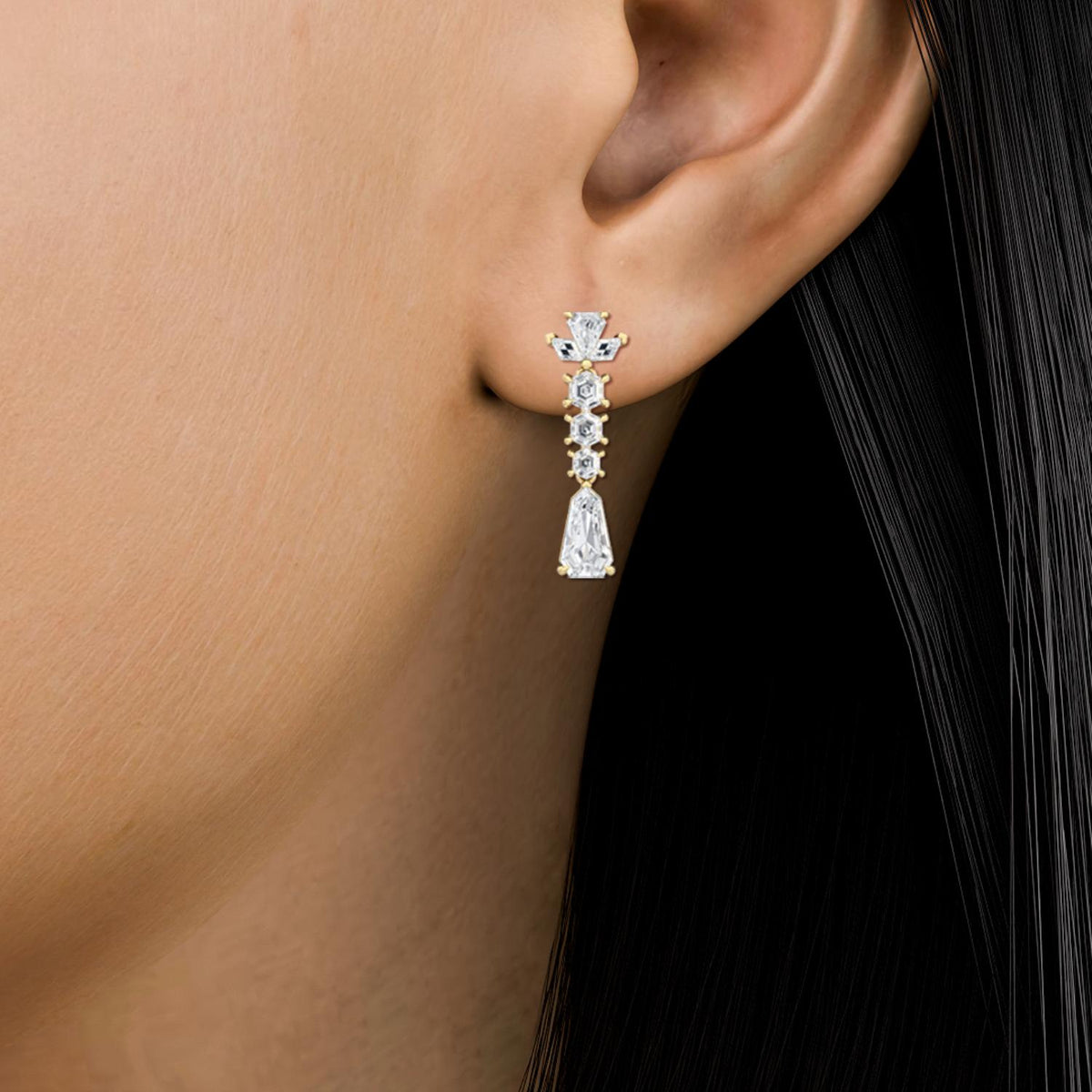 Lab Grown Diamond EARRINGS 3.78 ctw E32186-3.75CT