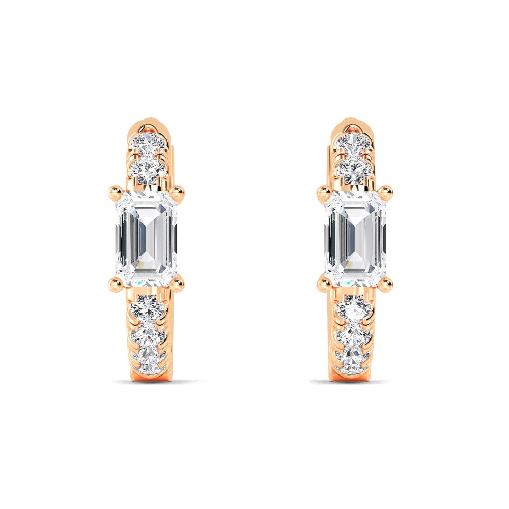 Lab Grown Diamond Hoops Earrings 0.58 ctw E32351-0.50CT