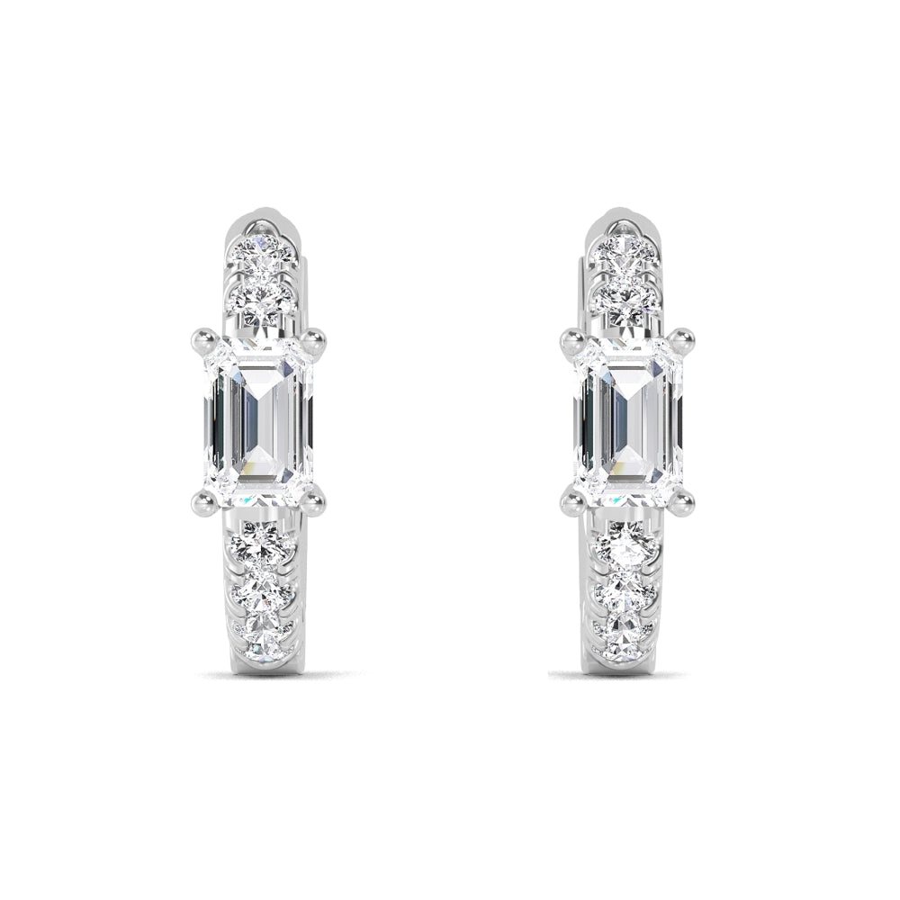 Lab Grown Diamond Hoops Earrings 0.58 ctw E32351-0.50CT