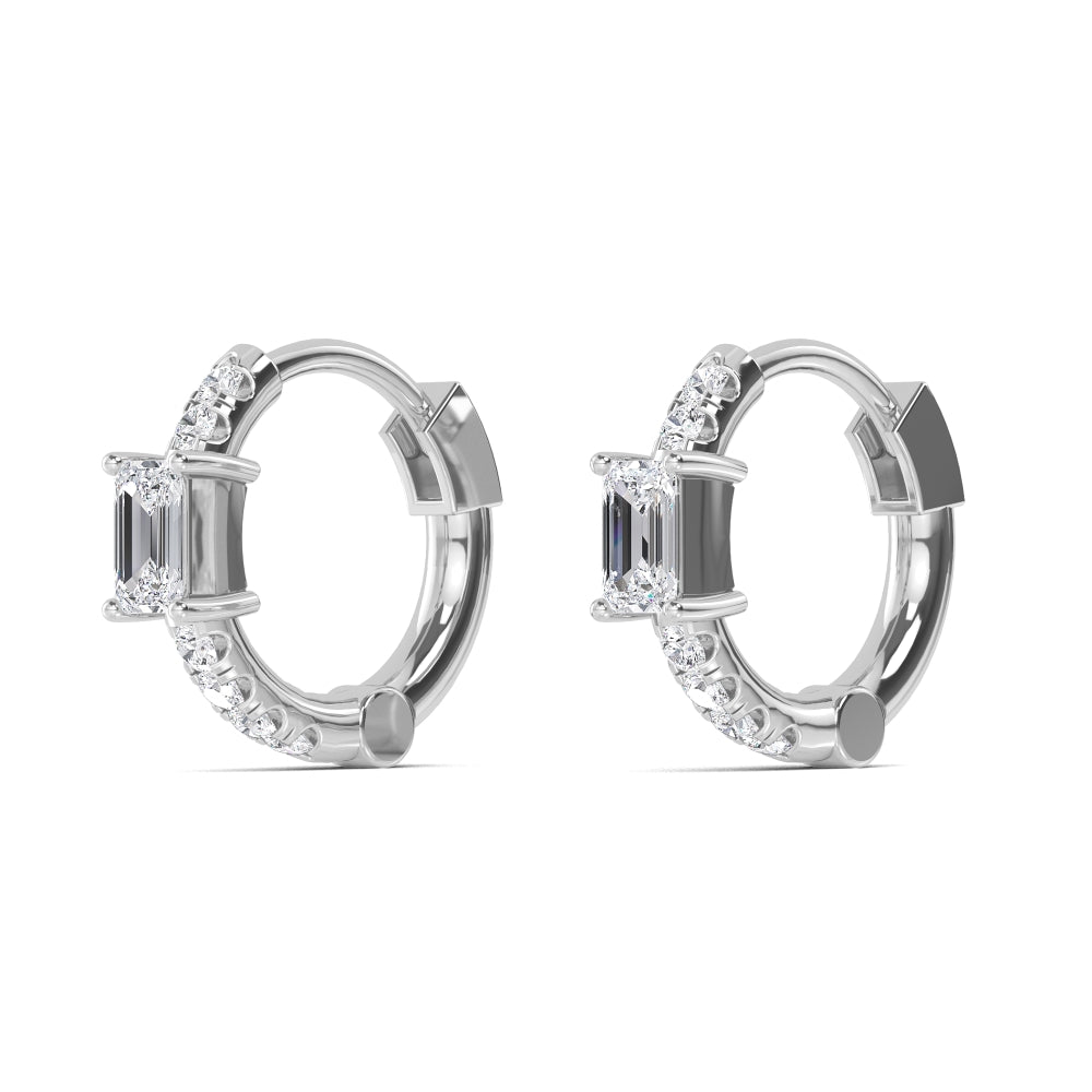 Lab Grown Diamond Hoops Earrings 0.58 ctw E32351-0.50CT