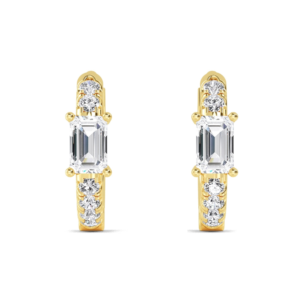 Lab Grown Diamond Hoops Earrings 0.58 ctw E32351-0.50CT