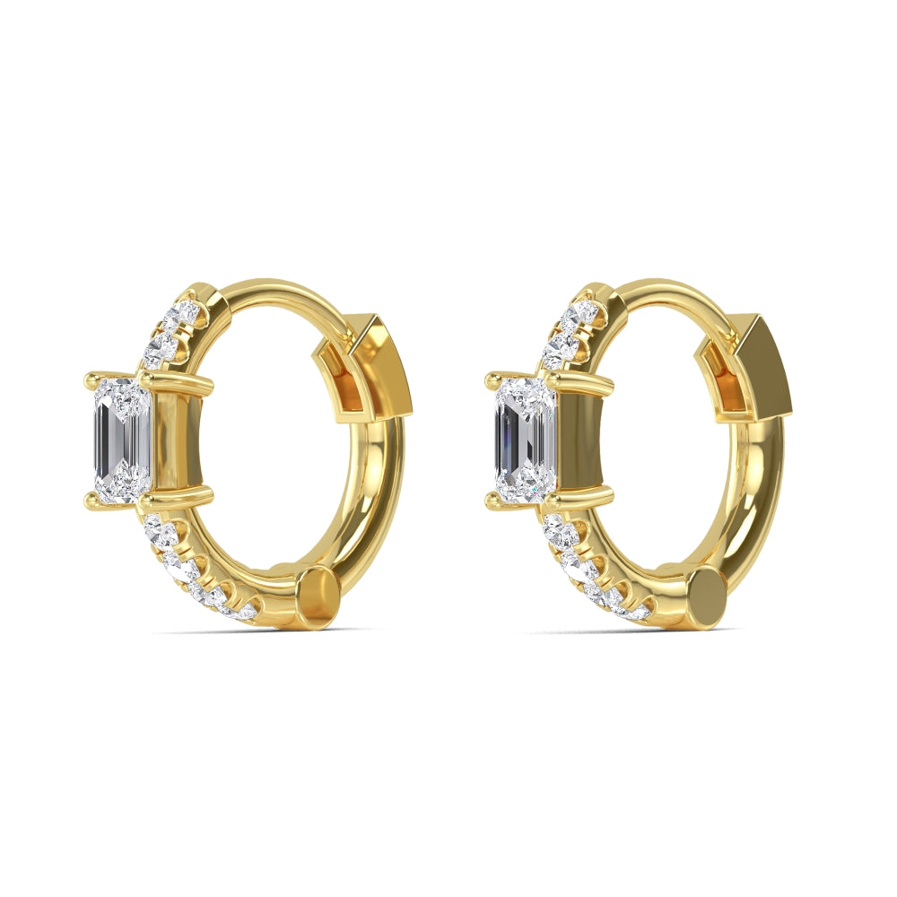 Lab Grown Diamond Hoops Earrings 0.58 ctw E32351-0.50CT