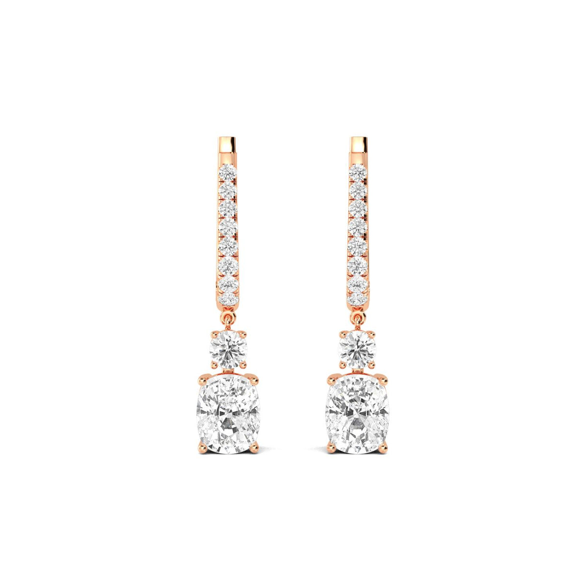 Lab Grown Diamond EARRINGS 5.09 ctw E32385-5