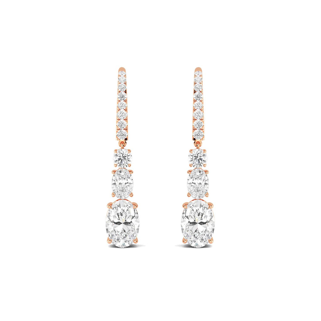 Lab Grown Diamond EARRINGS 6.03 ctw E32386-5.75CT