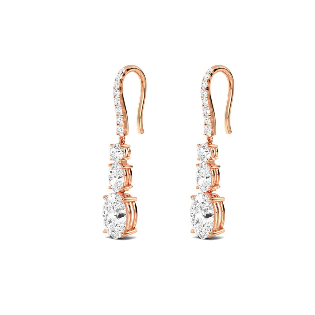 Lab Grown Diamond EARRINGS 6.03 ctw E32386-5.75CT