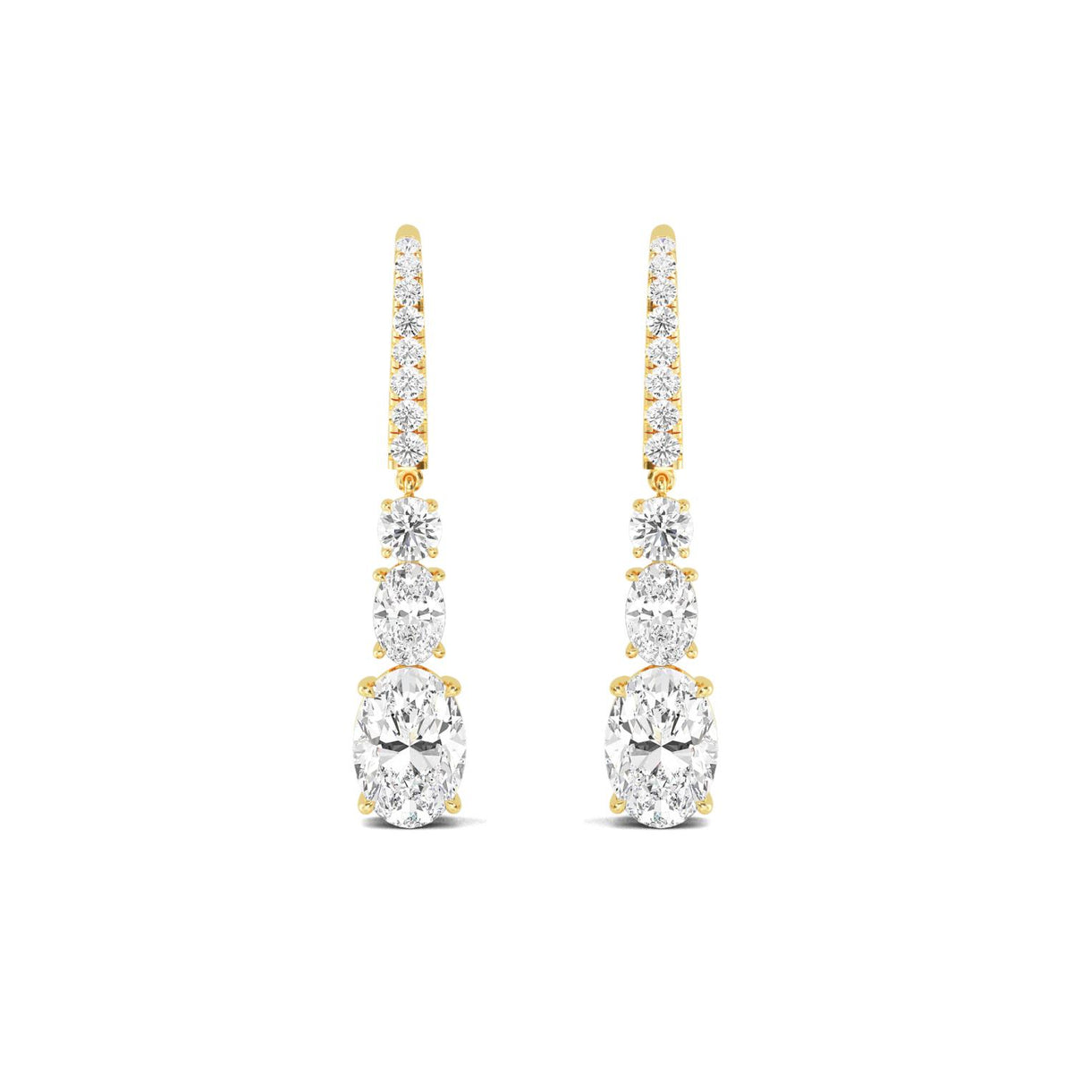 Lab Grown Diamond EARRINGS 6.03 ctw E32386-5.75CT