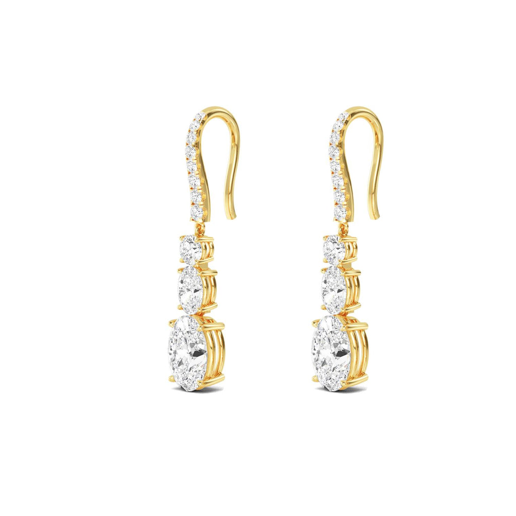 Lab Grown Diamond EARRINGS 6.03 ctw E32386-5.75CT