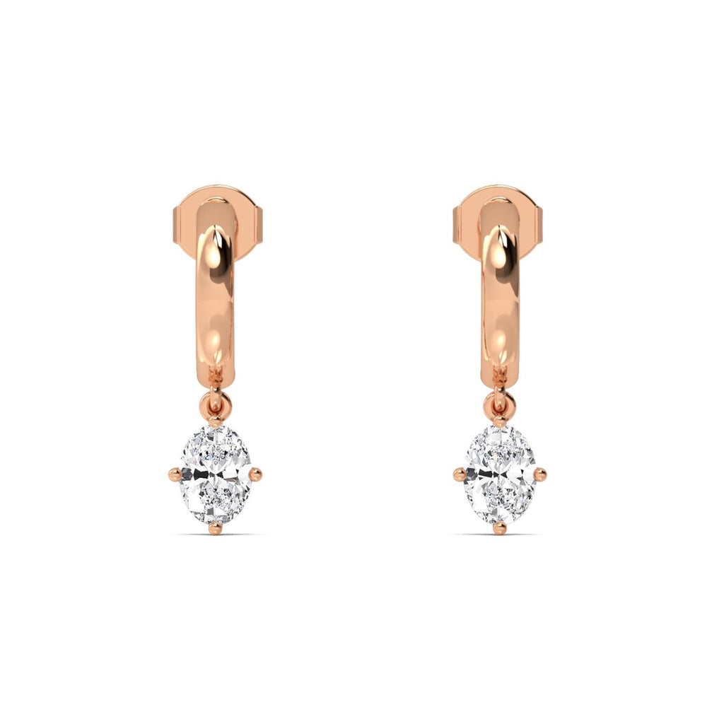 Lab Grown Diamond EARRINGS 1.40 ctw E32391OV-1.38CT