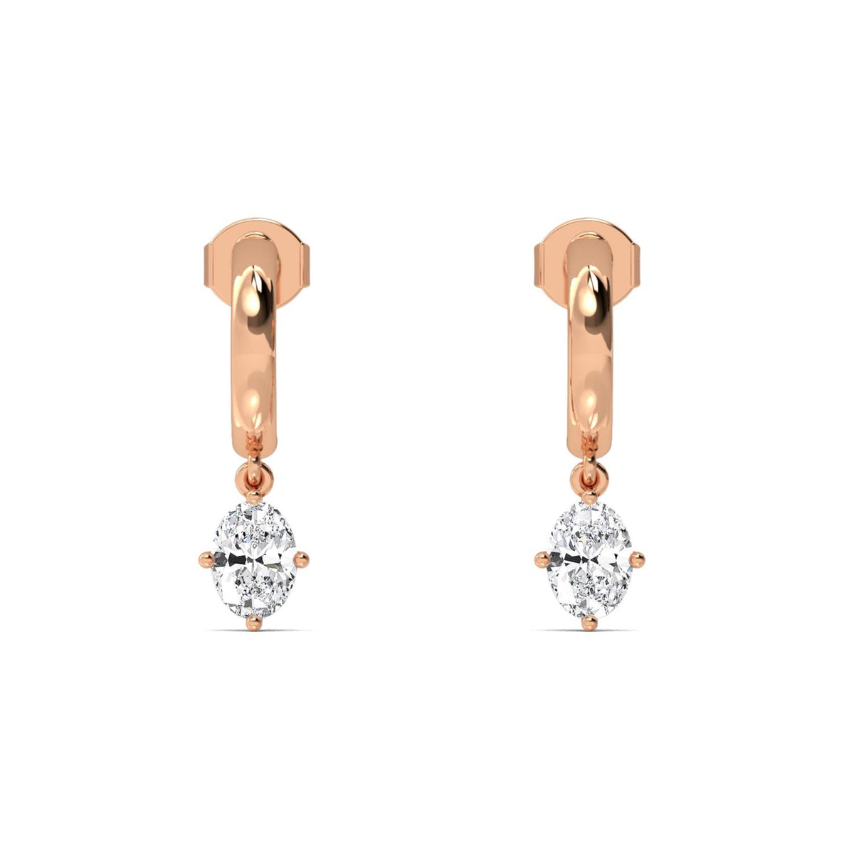 Lab Grown Diamond EARRINGS 1.40 ctw E32391OV-1.38CT