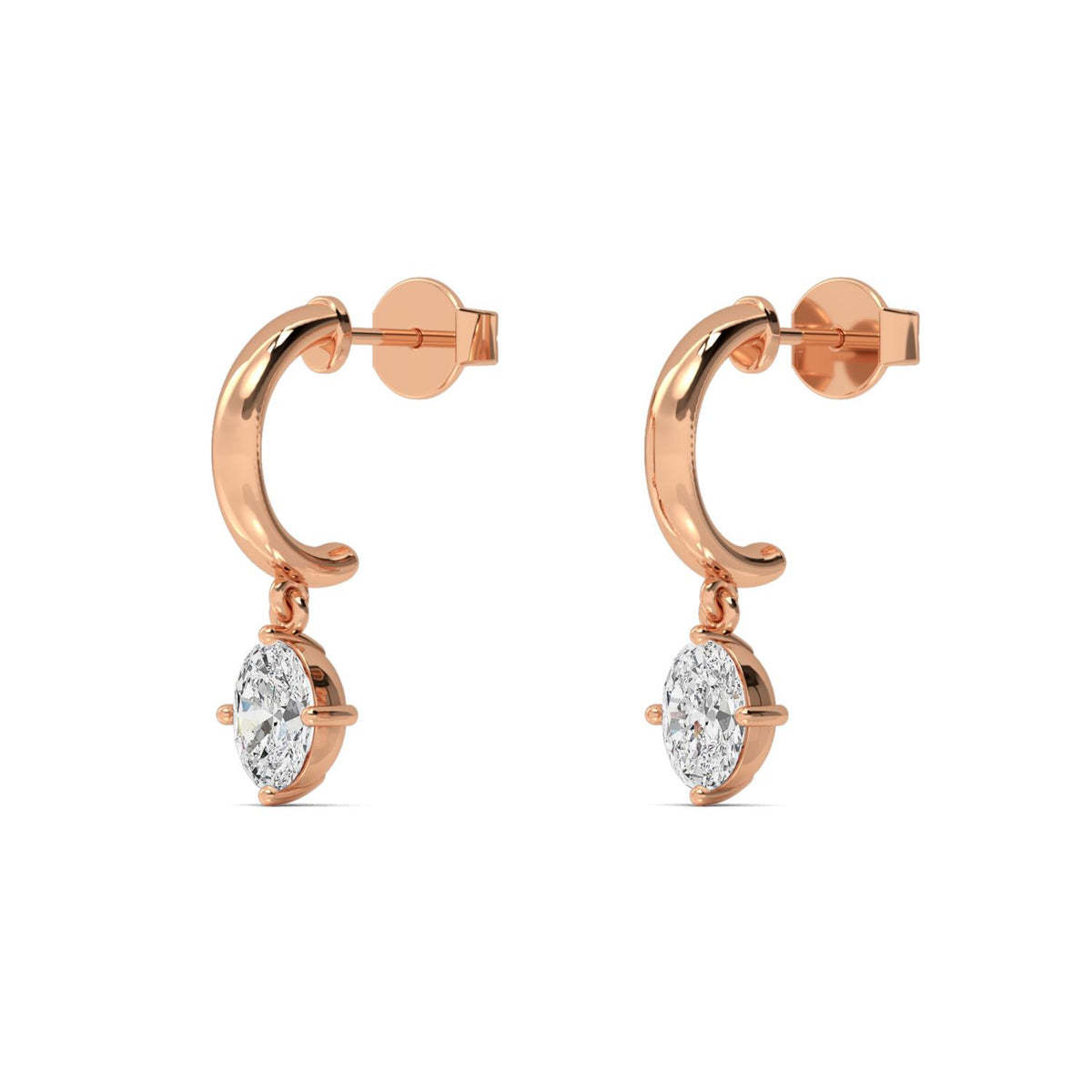 Lab Grown Diamond EARRINGS 1.40 ctw E32391OV-1.38CT