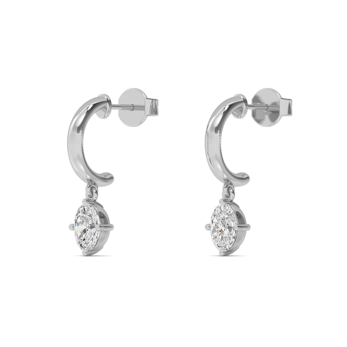 Lab Grown Diamond EARRINGS 1.40 ctw E32391OV-1.38CT