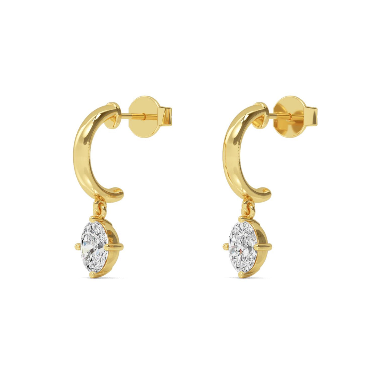 Lab Grown Diamond EARRINGS 1.40 ctw E32391OV-1.38CT