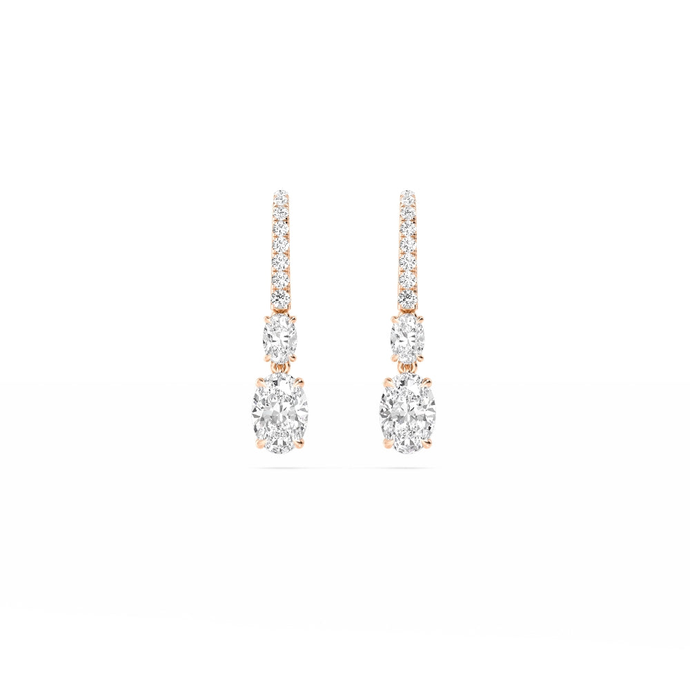 Lab Grown Diamond Drop Earrings 4.22 ctw E32656-4.50CT
