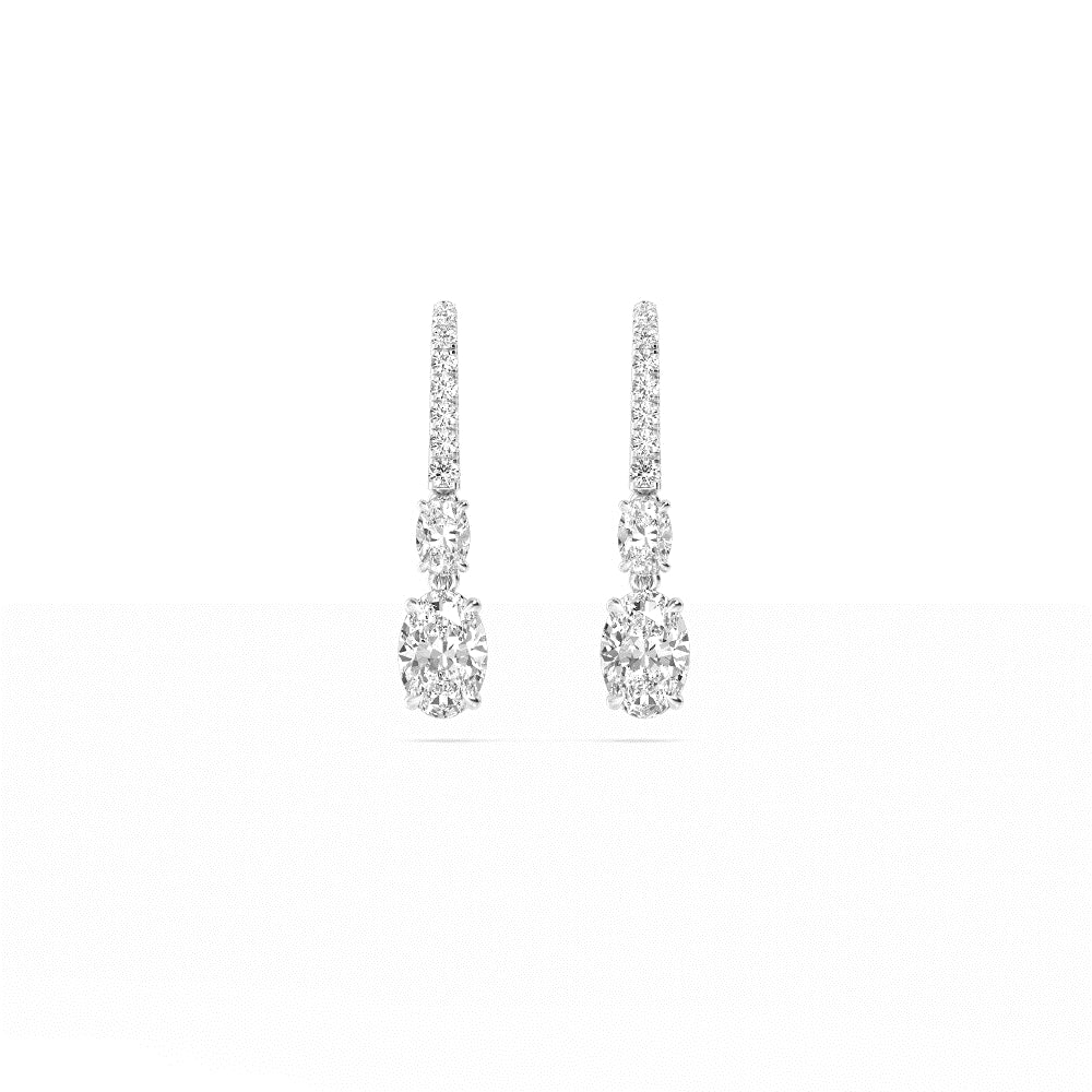 Lab Grown Diamond Drop Earrings 4.22 ctw E32656-4.50CT