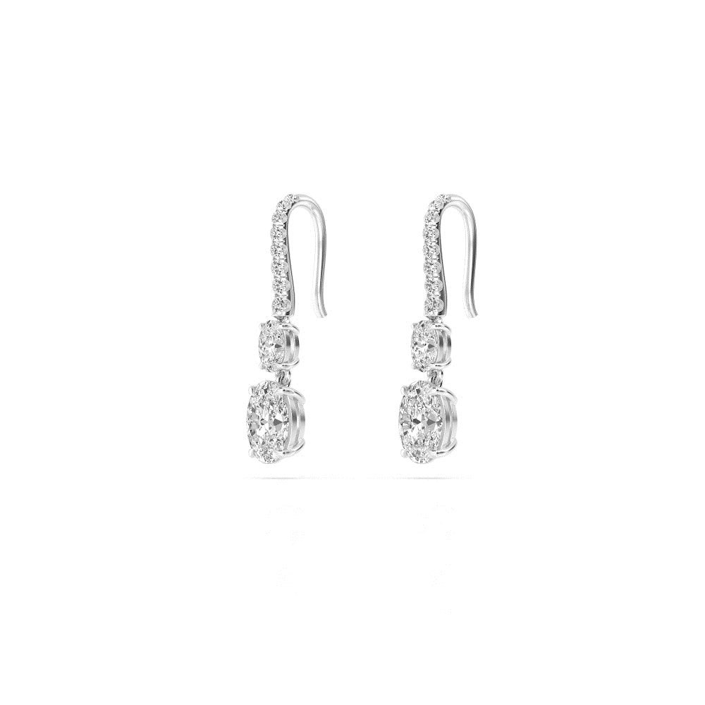 Lab Grown Diamond Drop Earrings 4.22 ctw E32656-4.50CT