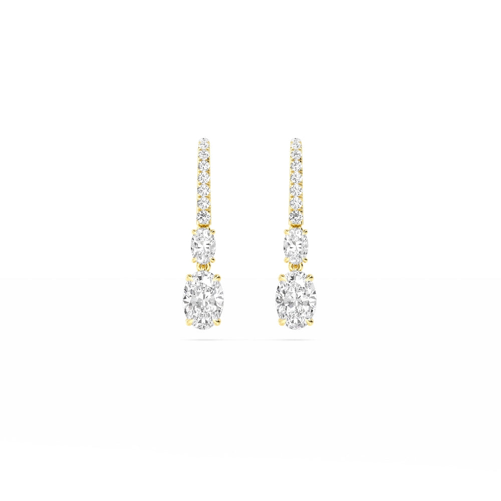 Lab Grown Diamond Drop Earrings 4.22 ctw E32656-4.50CT