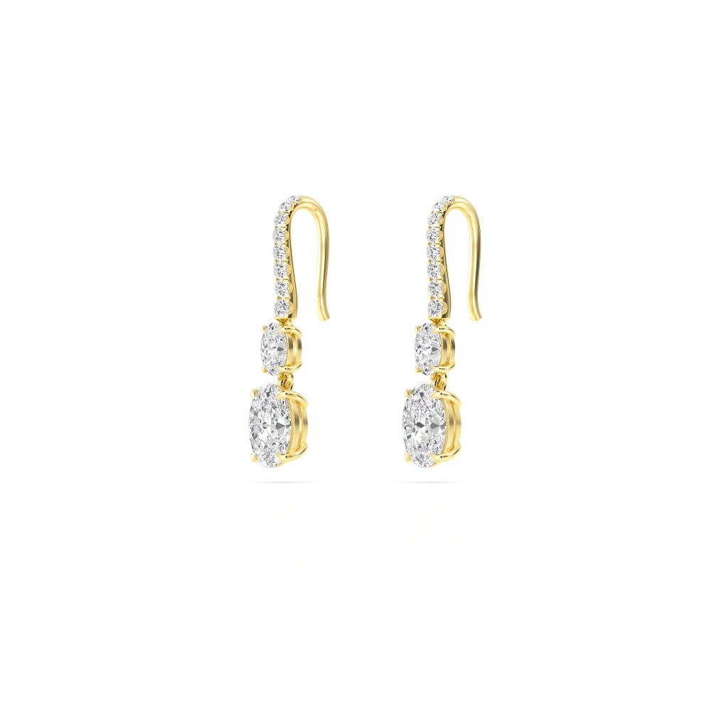 Lab Grown Diamond Drop Earrings 4.22 ctw E32656-4.50CT