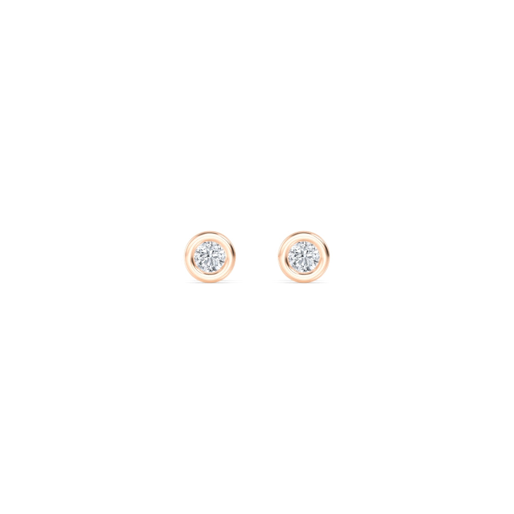 Lab Grown Diamond Bezel Setting Earring 0.25 ctw E32903-0.25CT