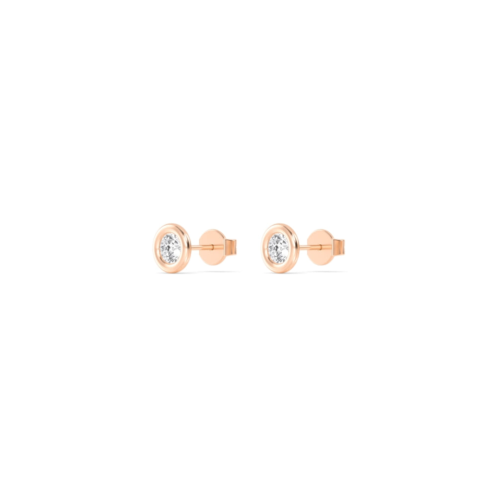 Lab Grown Diamond Bezel Setting Earring 0.25 ctw E32903-0.25CT
