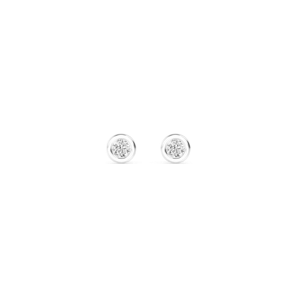Lab Grown Diamond Bezel Setting Earring 0.25 ctw E32903-0.25CT