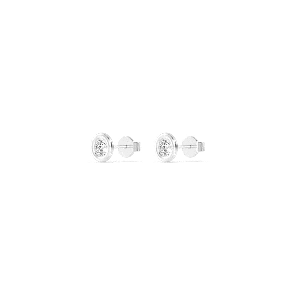 Lab Grown Diamond Bezel Setting Earring 0.25 ctw E32903-0.25CT