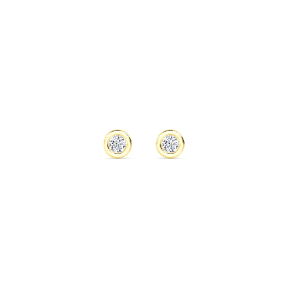Lab Grown Diamond Bezel Setting Earring 0.25 ctw E32903-0.25CT