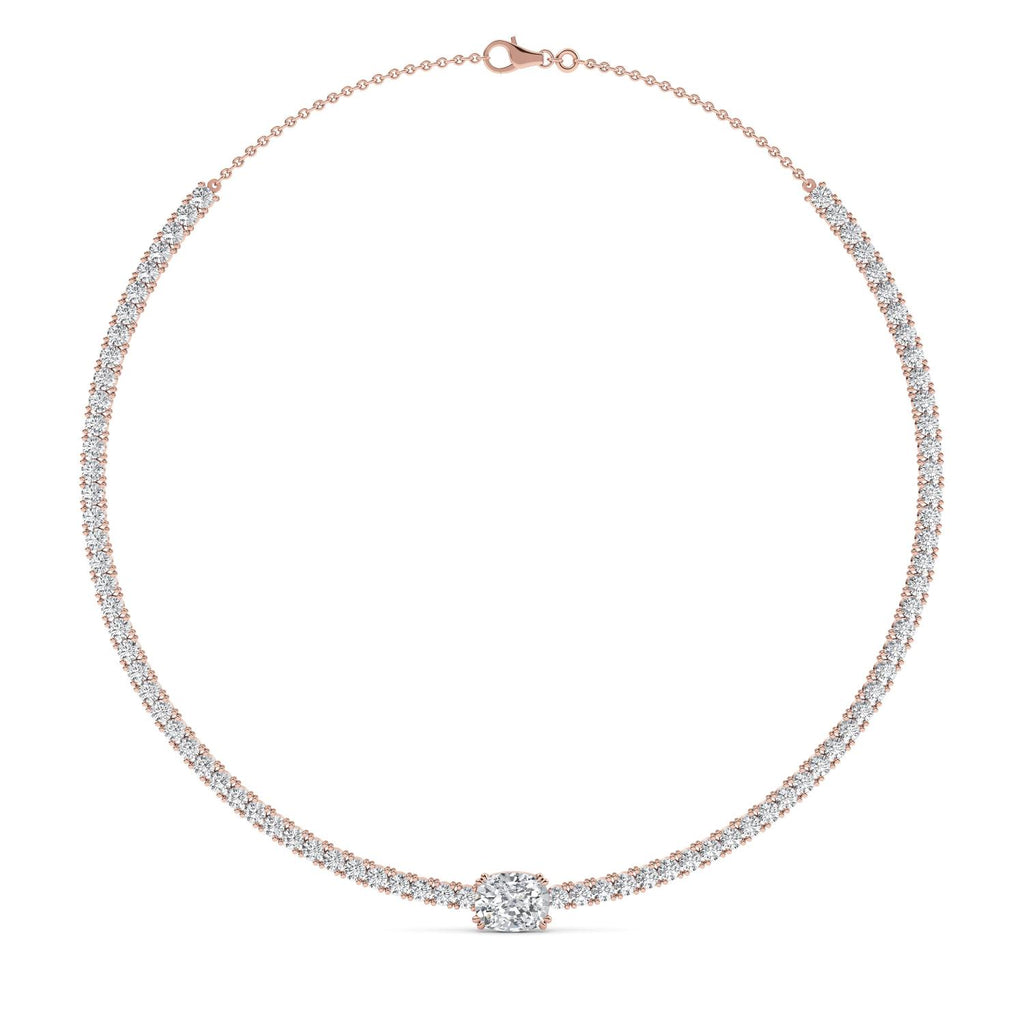 Lab Grown Diamond NECKLACE 12.43 ctw N08312_D-9.20CT-14IN