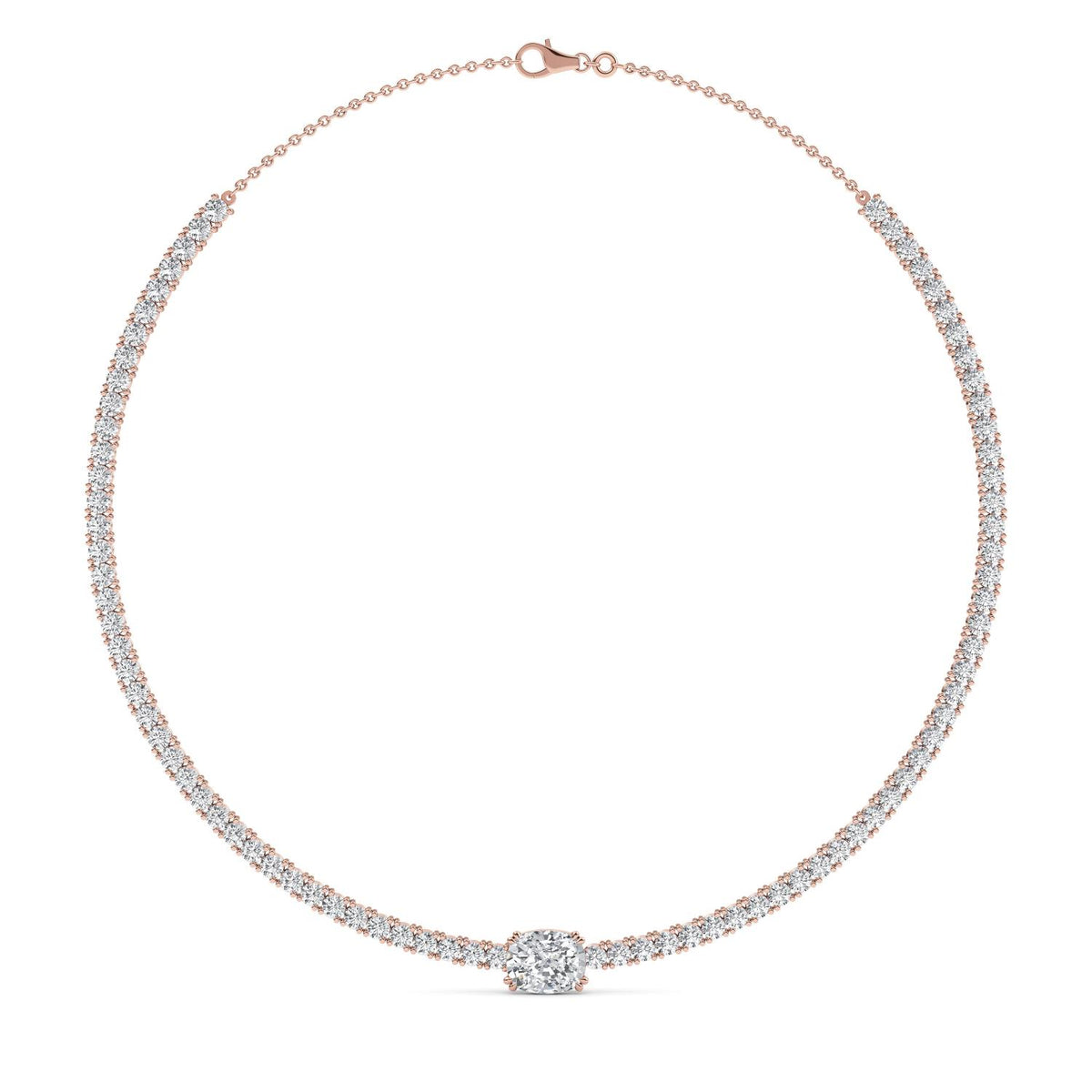 Lab Grown Diamond NECKLACE 12.43 ctw N08312_D-9.20CT-14IN