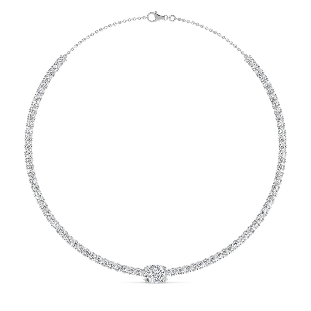 Lab Grown Diamond NECKLACE 12.43 ctw N08312_D-9.20CT-14IN