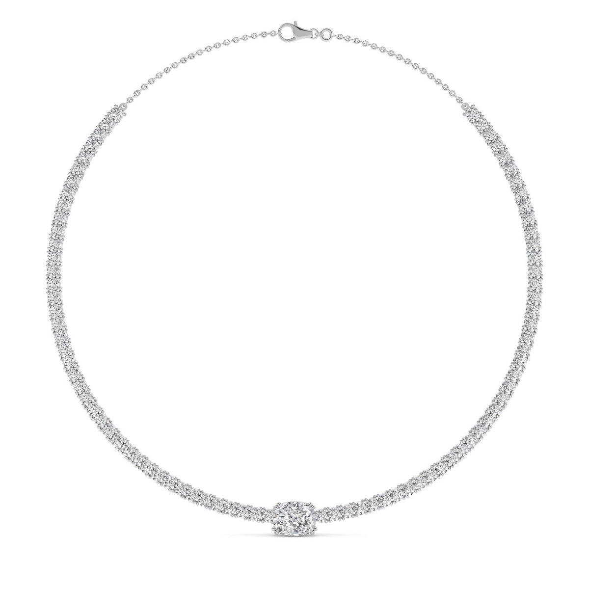 Lab Grown Diamond NECKLACE 12.43 ctw N08312_D-9.20CT-14IN