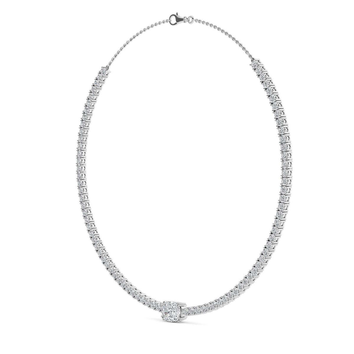 Lab Grown Diamond NECKLACE 12.43 ctw N08312_D-9.20CT-14IN